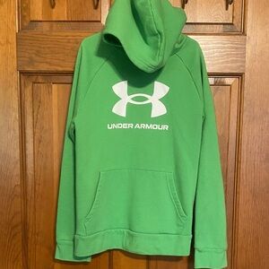 Under Armour green fleece hoodie. Size M.